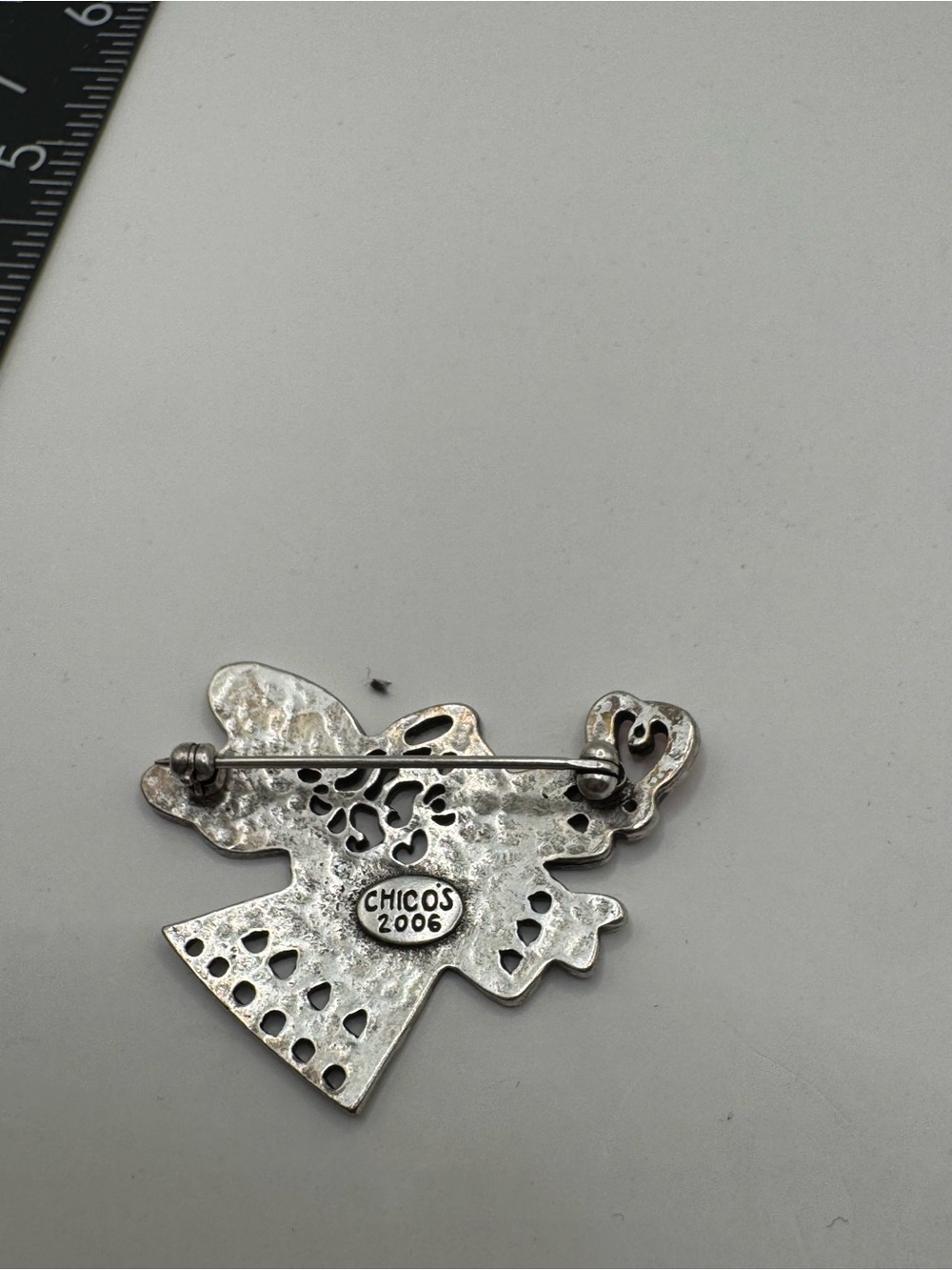 Chico’s Silver-Tone Angel Brooch BN3po - Picture 2 of 5